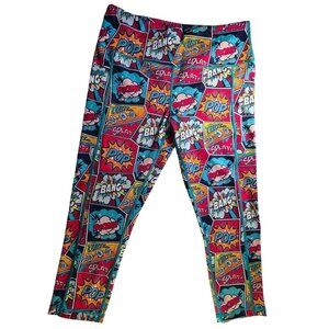 CVG leggings Comic Book Medium Capri workout pants yoga fitness exercise fashion